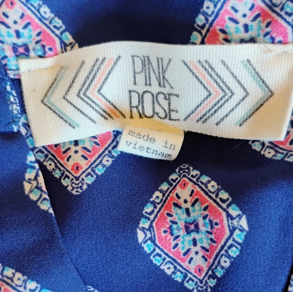 Pink Rose, M , multicolor blouse.